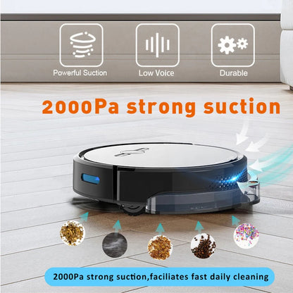 OEM Automatic 4400 MAh Wet/Dry Sweeping Mopping Voice Control HEPA Filter Smart Home Vacuum