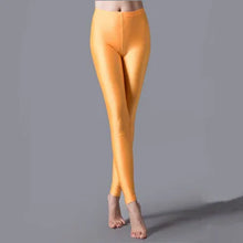 Shiny Solid Color Fluorescent Leggings