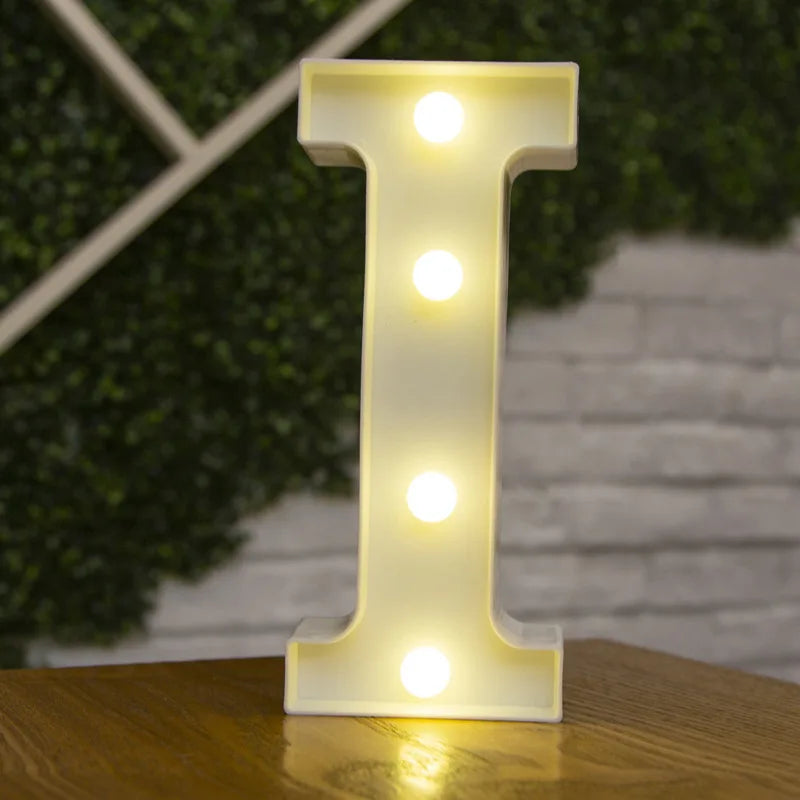 Alphabet Letter & Number LED Marquee Lights - Warm White Light-Up Decor