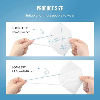 5-Ply KN95 Protective Face Masks - Multi-Color Breathable Filtration