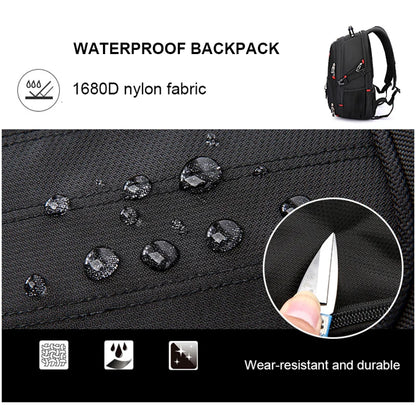 SWISTSNGR Men's Anti-Theft Laptop Backpack - Water-Repellent Business & Travel Rucksack with USB Charging Port