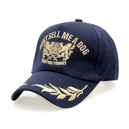 Trendy Golden Wheat Embroidered Cap
