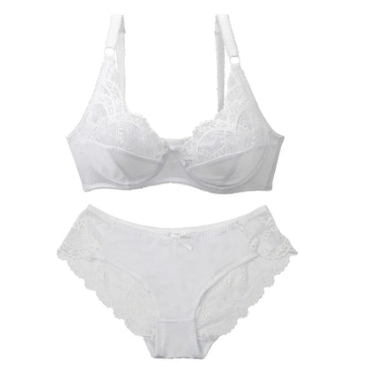 DAINAFANG Women's Sexy Lace Push-Up Bra & Panty Set