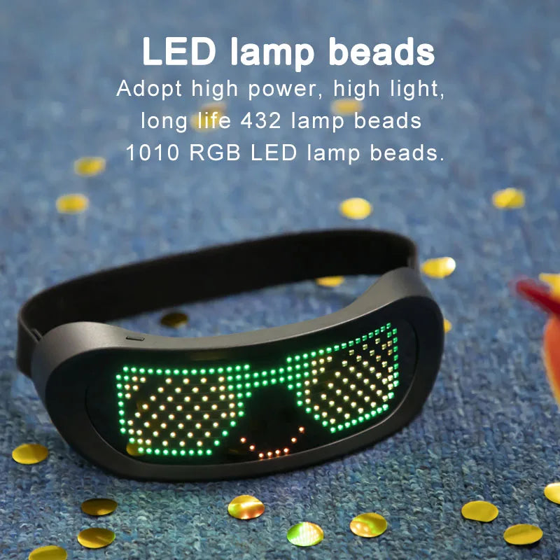 Futuristic RGB LED Light-Up Visor Glasses