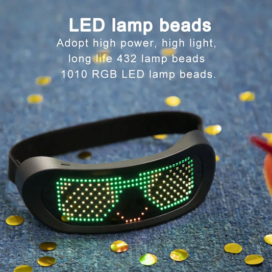 Futuristic RGB LED Light-Up Visor Glasses