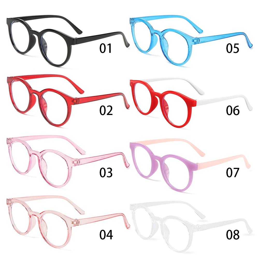 Round Anti-blue Light Eyeglasses Ultra Light Frame