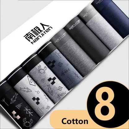 Men's Cotton & Bamboo Fiber Boxer Shorts (8-Pack)