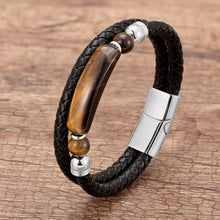 Genuine Leather Multilayer Natural Stone Bracelet