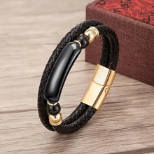Genuine Leather Multilayer Natural Stone Bracelet