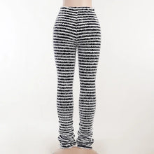 Zebra Print Striped Knit Pants