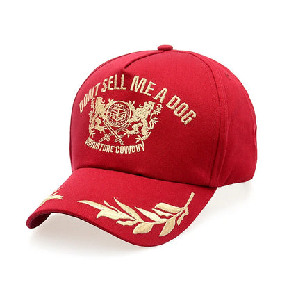 Trendy Golden Wheat Embroidered Cap