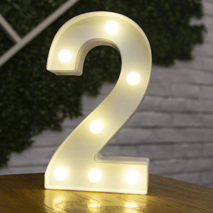 Alphabet Letter & Number LED Marquee Lights - Warm White Light-Up Decor