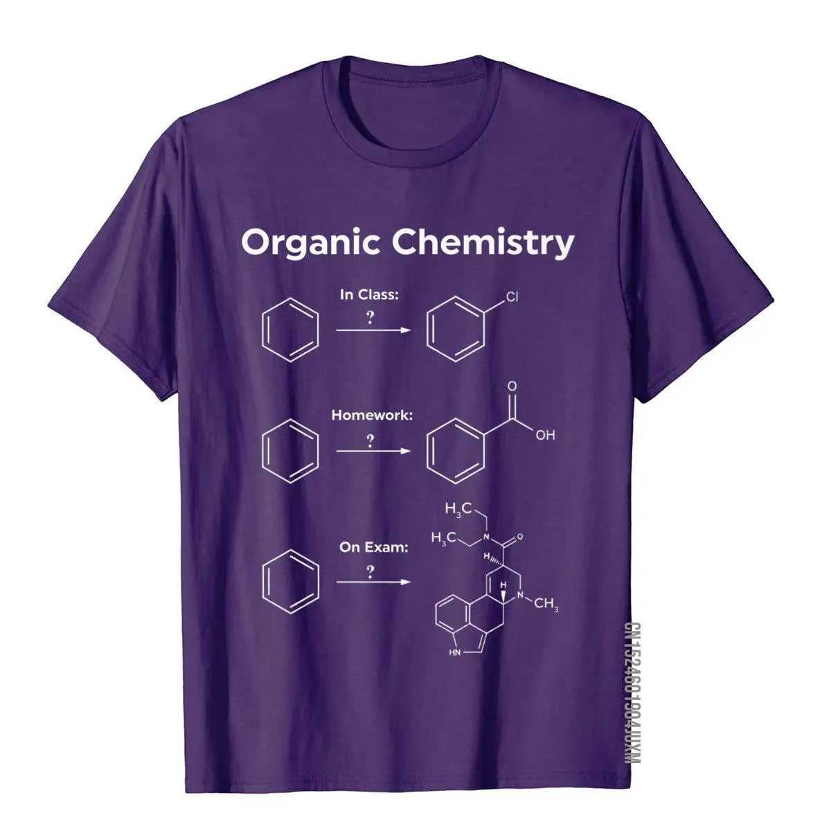 Humor Organic Chemistry Unisex T-Shirt – Science & Homework Meme Graphic Tee