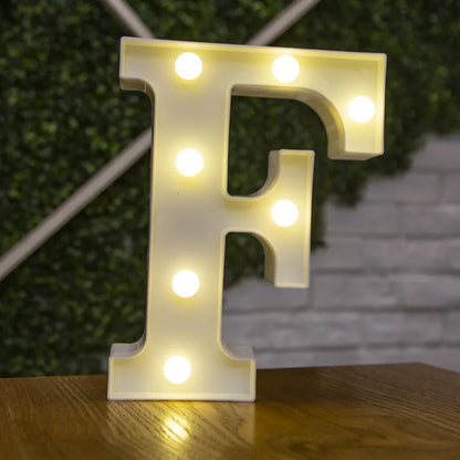 Alphabet Letter & Number LED Marquee Lights - Warm White Light-Up Decor