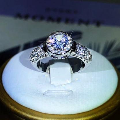925 Sterling Silver Cubic Zirconia Solitaire Ring for Women
