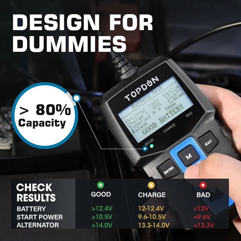 TOPDON BT100 12V Car Battery Tester