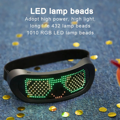 Futuristic RGB LED Light-Up Visor Glasses