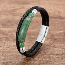 Genuine Leather Multilayer Natural Stone Bracelet