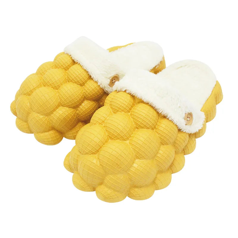 Anti-Slip Thermal Winter Slides with Plush Fur Insole
