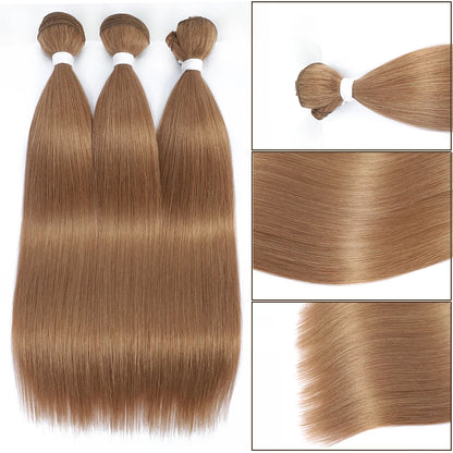 Bone Straight Synthetic Hair Bundles