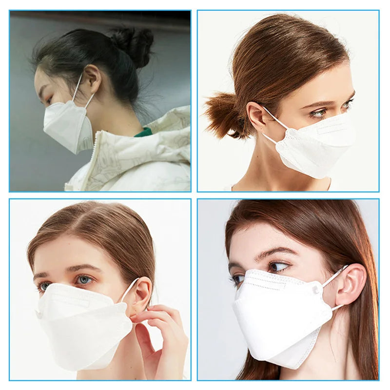 KN95 FFP2 Adult 4-Layer Fish Mask (50 / 100 Pack)