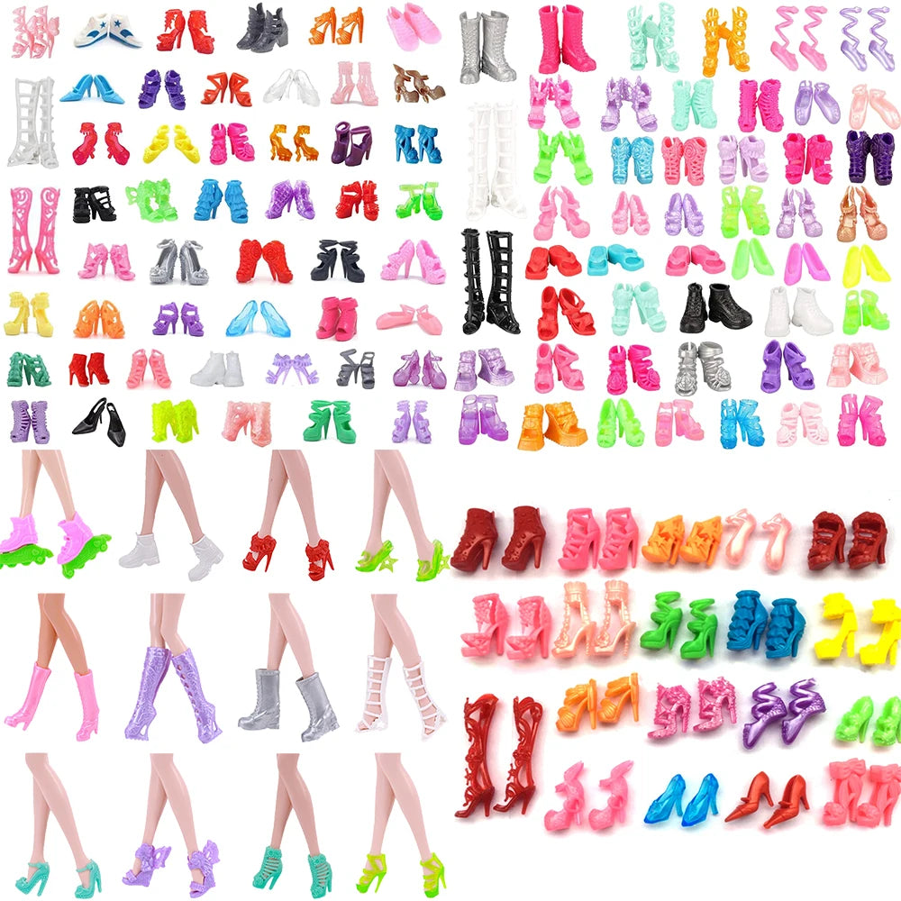 30 Different High Heel Shoes Boots For 11.8" Dolls