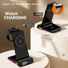 Electronic  5 in 1 Wireless Charger With Clock Temperature Display