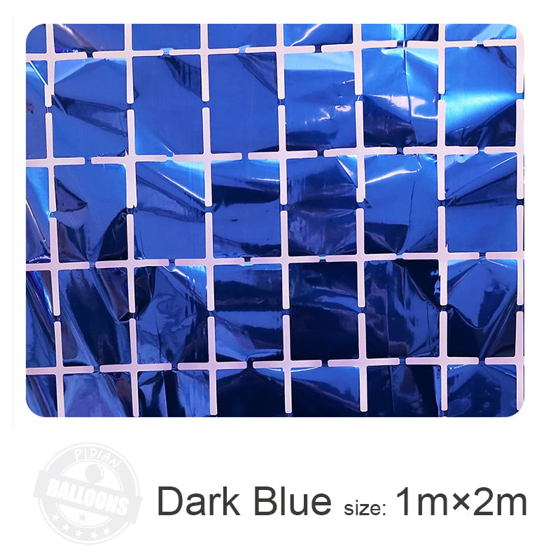 1m×2m Bright Square Rain Curtain Background Wall