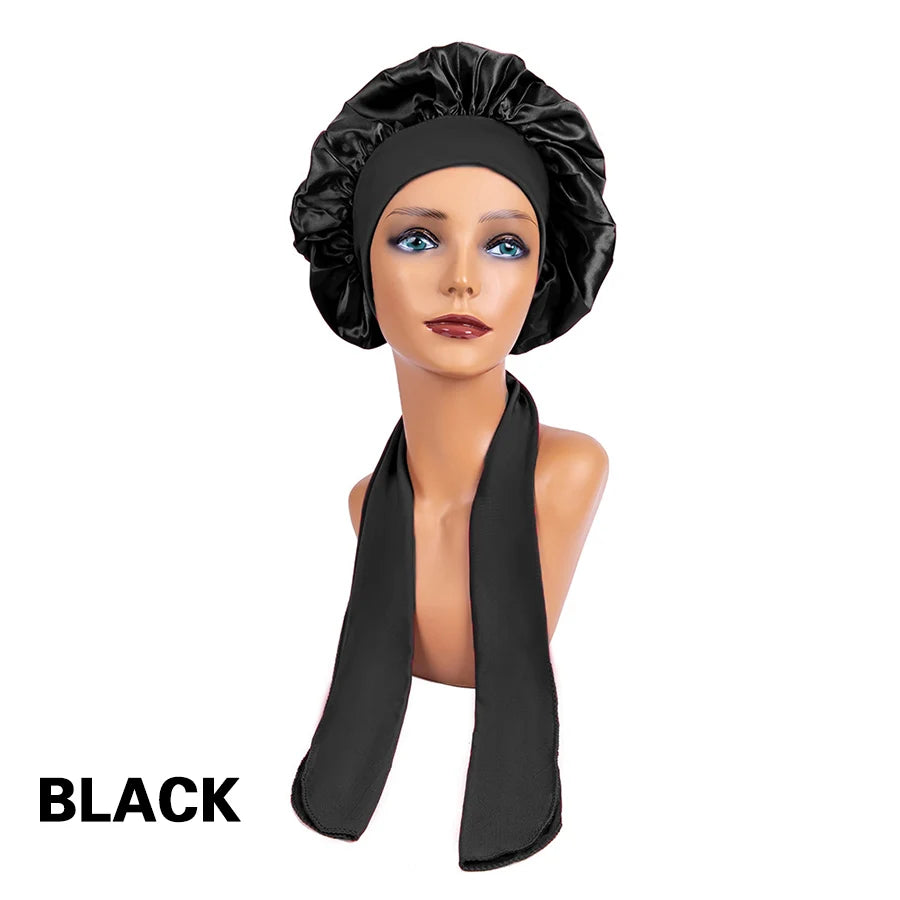 Satin Solid Color Sleeping Cap