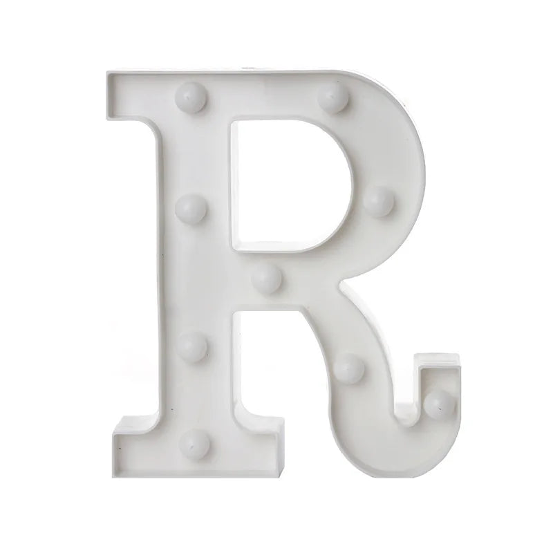 Alphabet Letter & Number LED Marquee Lights - Warm White Light-Up Decor
