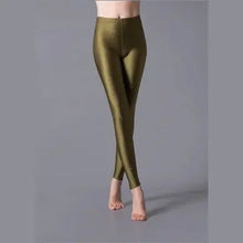 Shiny Solid Color Fluorescent Leggings
