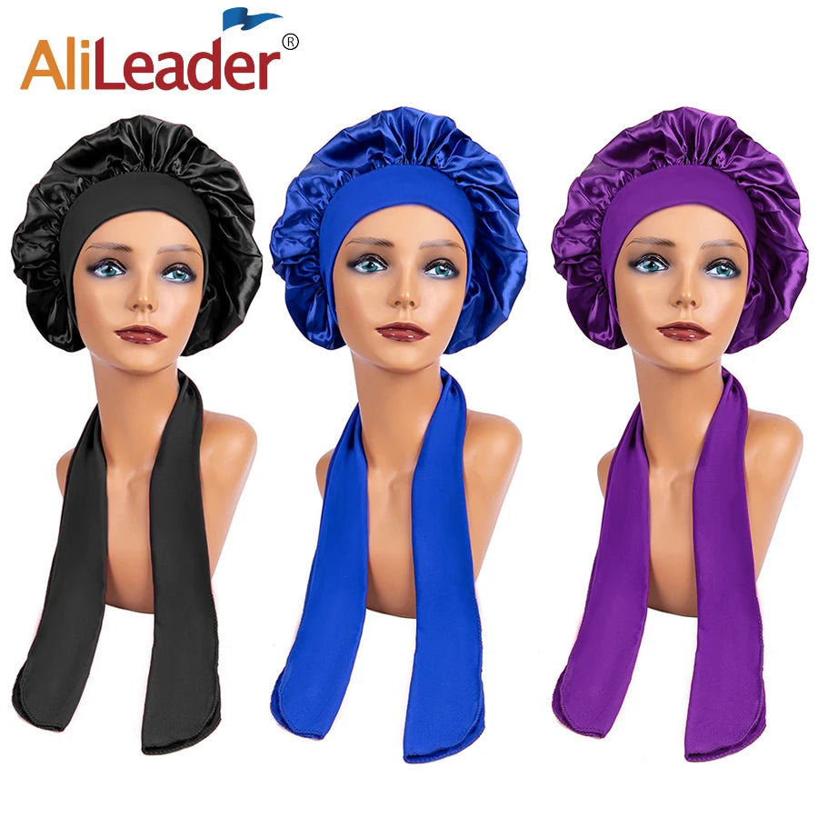 Satin Solid Color Sleeping Cap