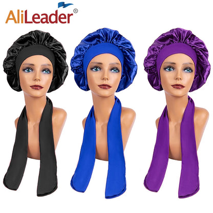 Satin Solid Color Sleeping Cap