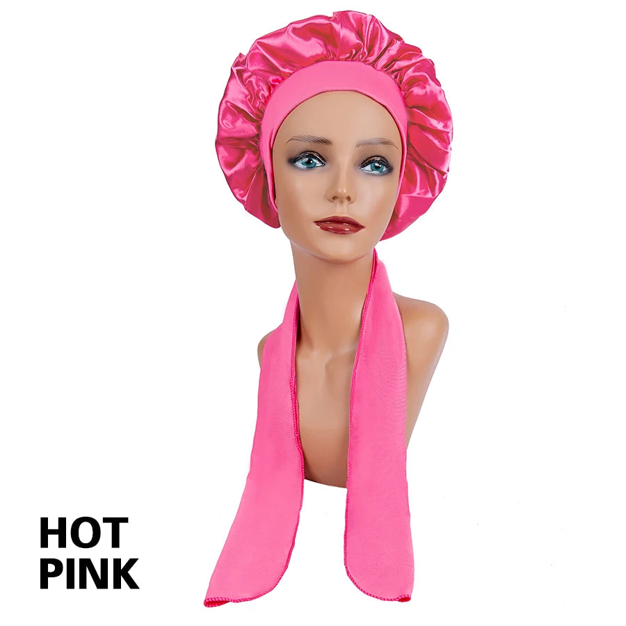 Satin Solid Color Sleeping Cap