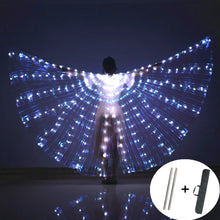 LED Colorful Fairy Wings Butterfly Belly Dancing Costume