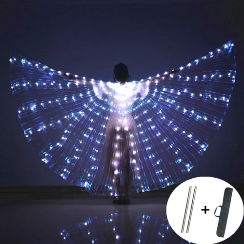 LED Colorful Fairy Wings Butterfly Belly Dancing Costume