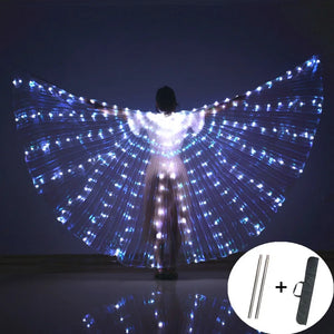LED Colorful Fairy Wings Butterfly Belly Dancing Costume
