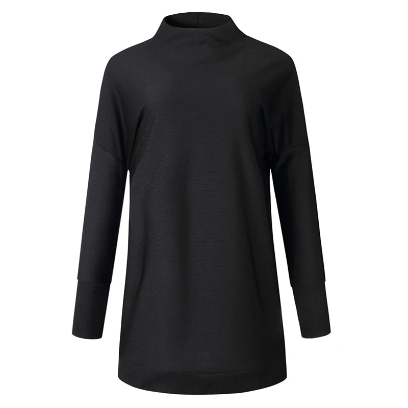 Turtleneck Loose Long Sleeve Mini Dress