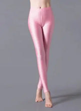 Shiny Solid Color Fluorescent Leggings
