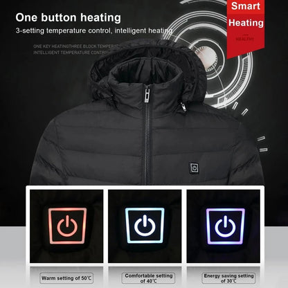 Men's USB Heated Winter Outdoor Thermal Jacket