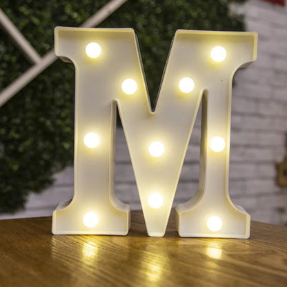 Alphabet Letter & Number LED Marquee Lights - Warm White Light-Up Decor