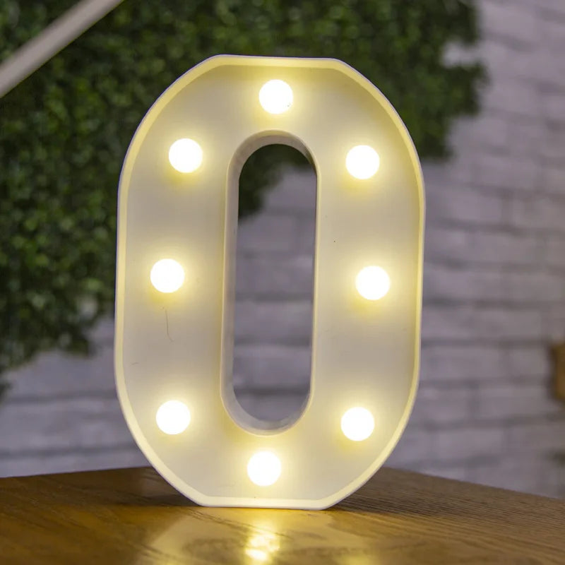 Alphabet Letter & Number LED Marquee Lights - Warm White Light-Up Decor