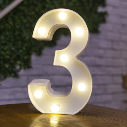 Alphabet Letter & Number LED Marquee Lights - Warm White Light-Up Decor
