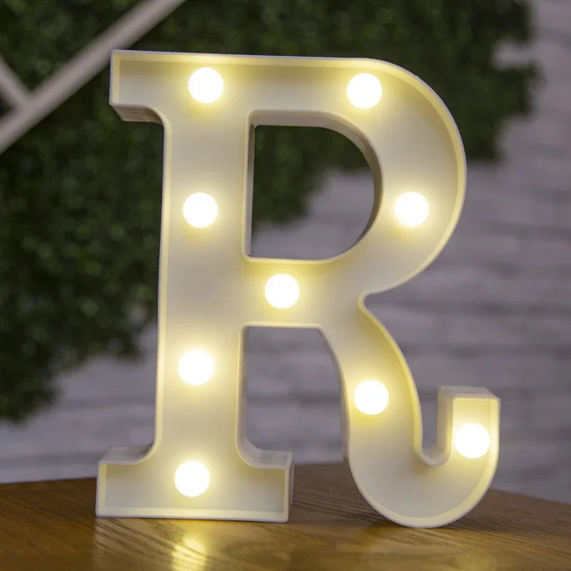 Alphabet Letter & Number LED Marquee Lights - Warm White Light-Up Decor