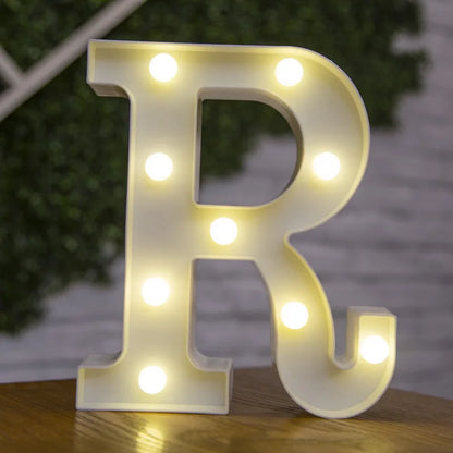 Alphabet Letter & Number LED Marquee Lights - Warm White Light-Up Decor