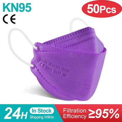 KN95 FFP2 Adult 4-Layer Fish Mask (50 / 100 Pack)