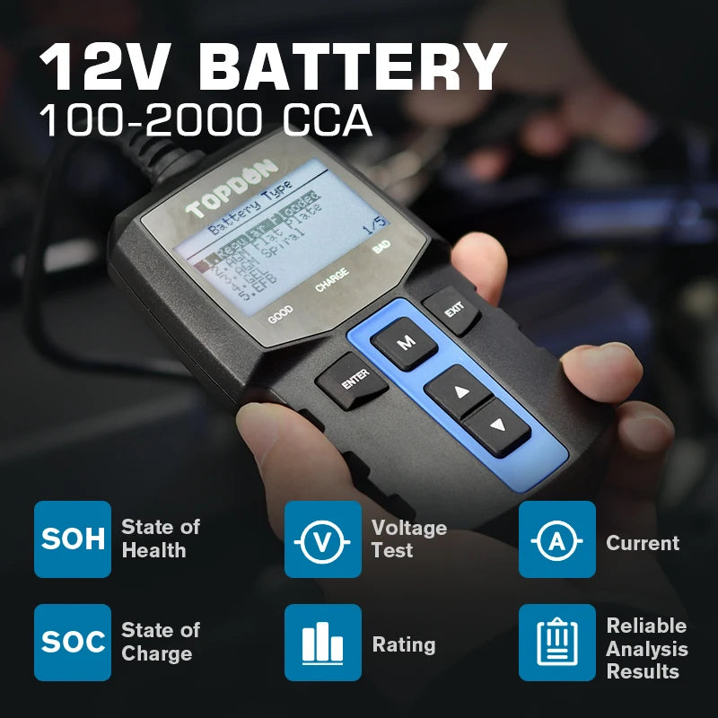 TOPDON BT100 12V Car Battery Tester
