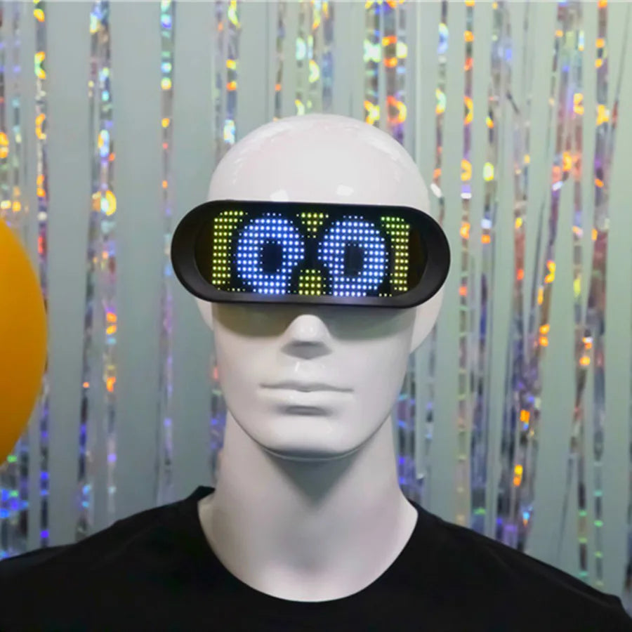 Futuristic RGB LED Light-Up Visor Glasses