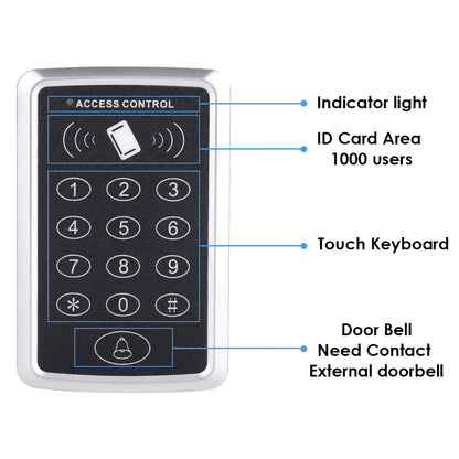 125KHz RFID Access Control Keypad EM Card Reader Door Access Control System