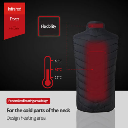 Men's Electric Heated Winter Vest Jacket (17 Heating Zones)